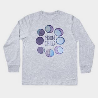 Moon Child Kids Long Sleeve T-Shirt